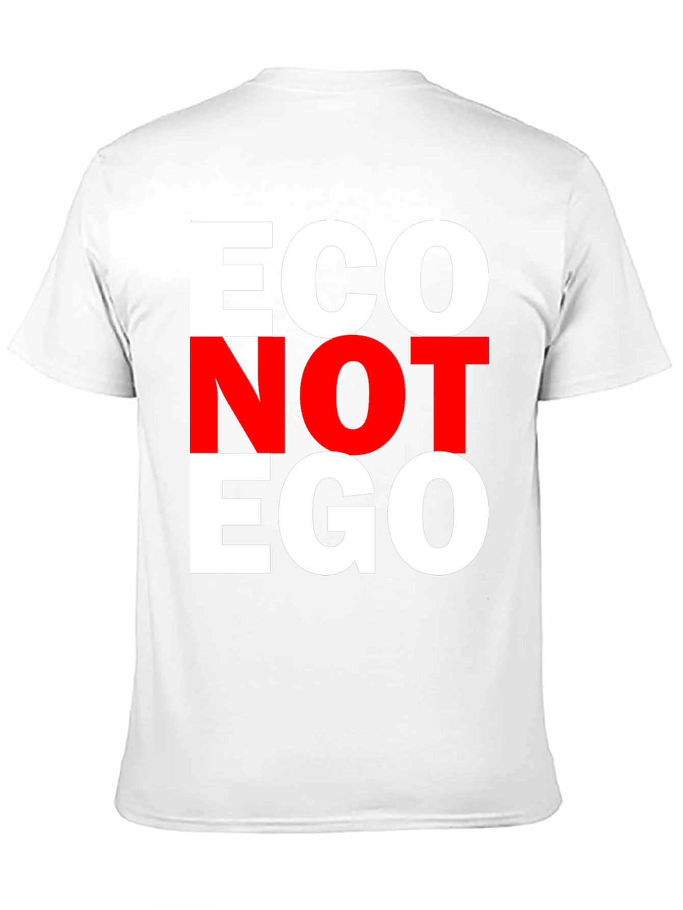 Eco Not Ego T-Shirt - Black Cotton Tee