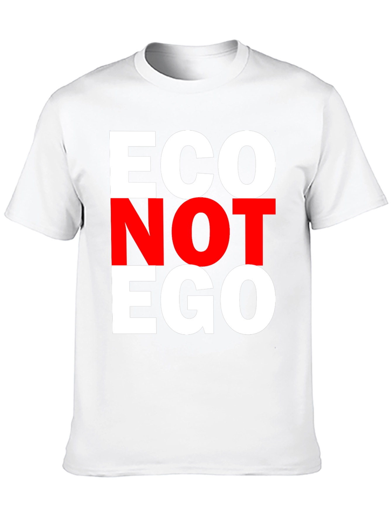 Eco Not Ego T-Shirt - Black Cotton Tee