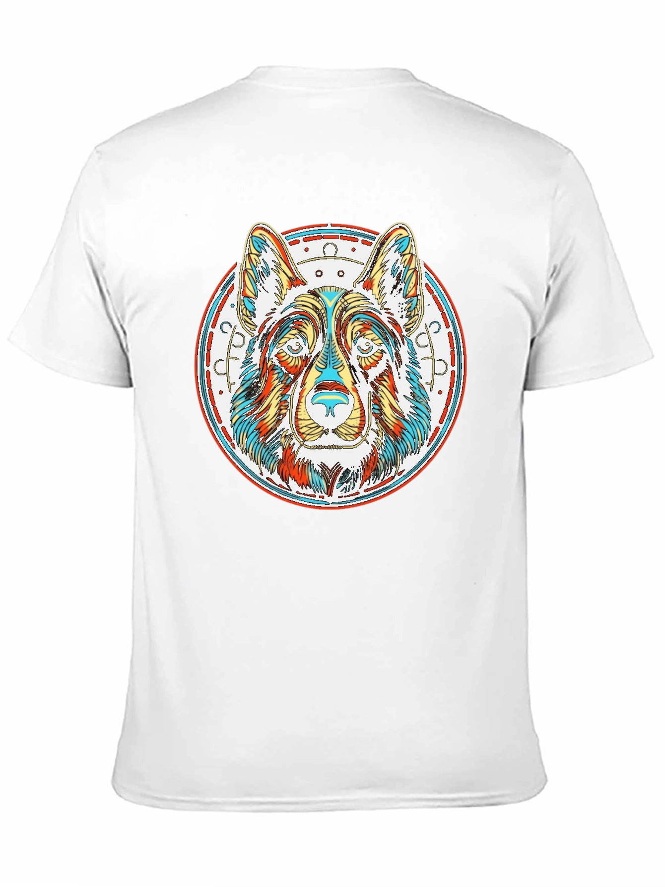 Colorful Dog Graphic T-Shirt