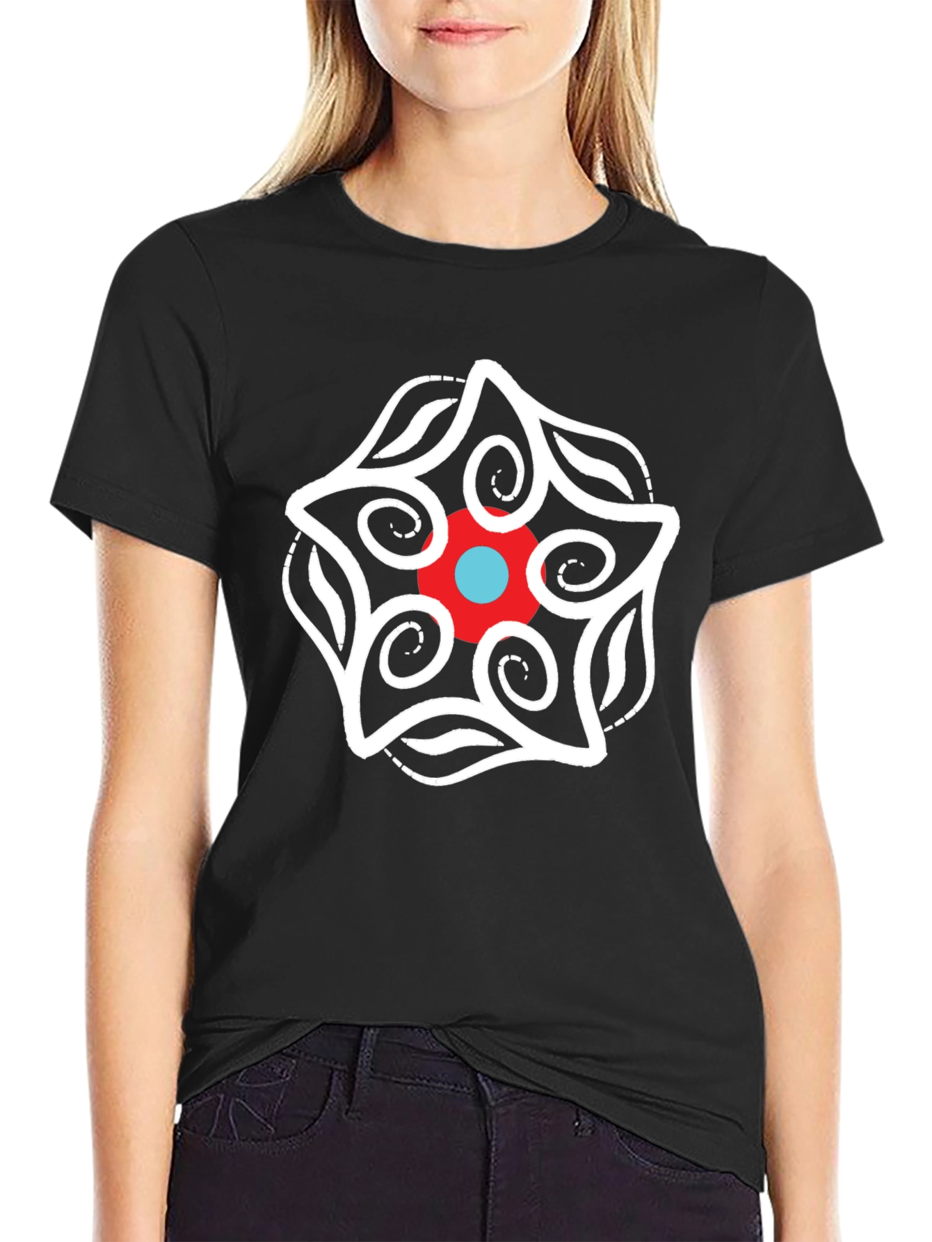 Unique Graphic Tee - Black