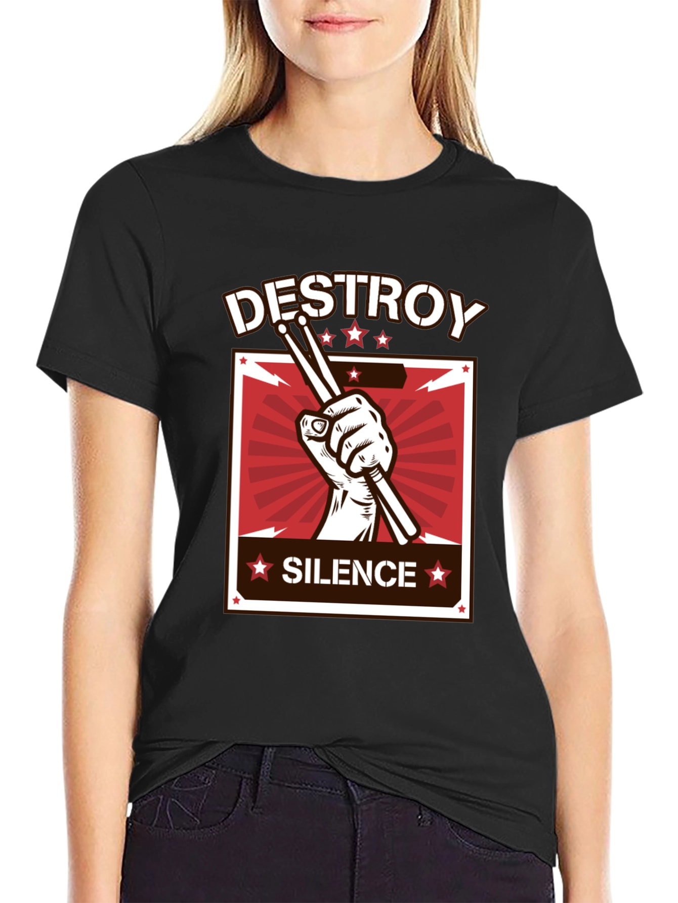 Destroy Silence Drummer T-Shirt