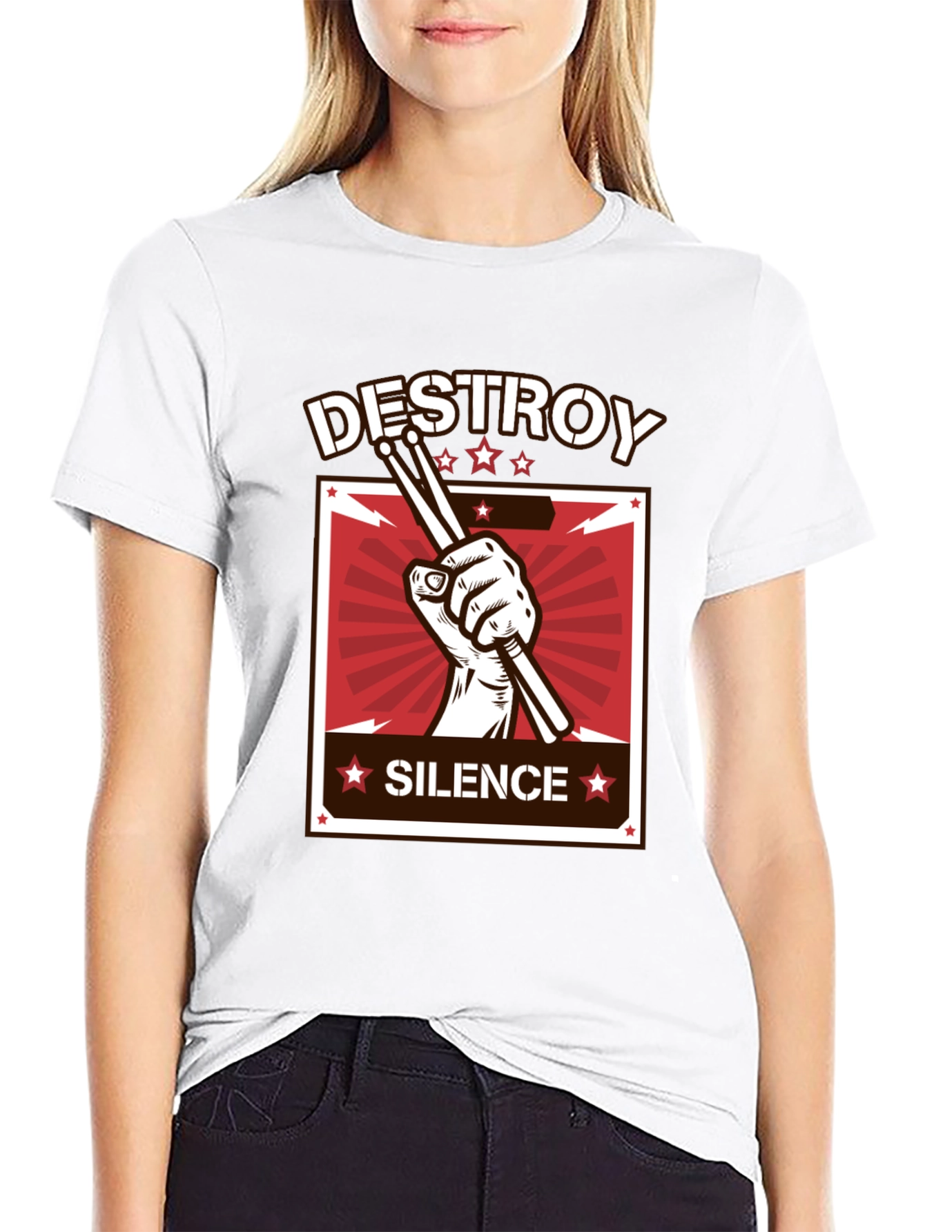 Destroy Silence Drummer T-Shirt