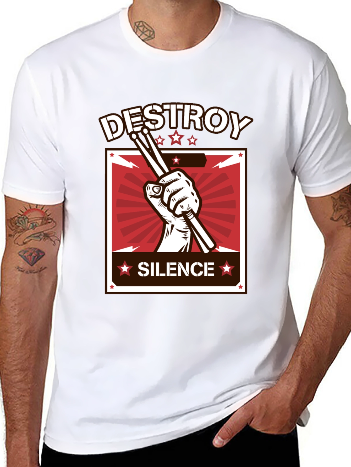 Destroy Silence Drummer T-Shirt