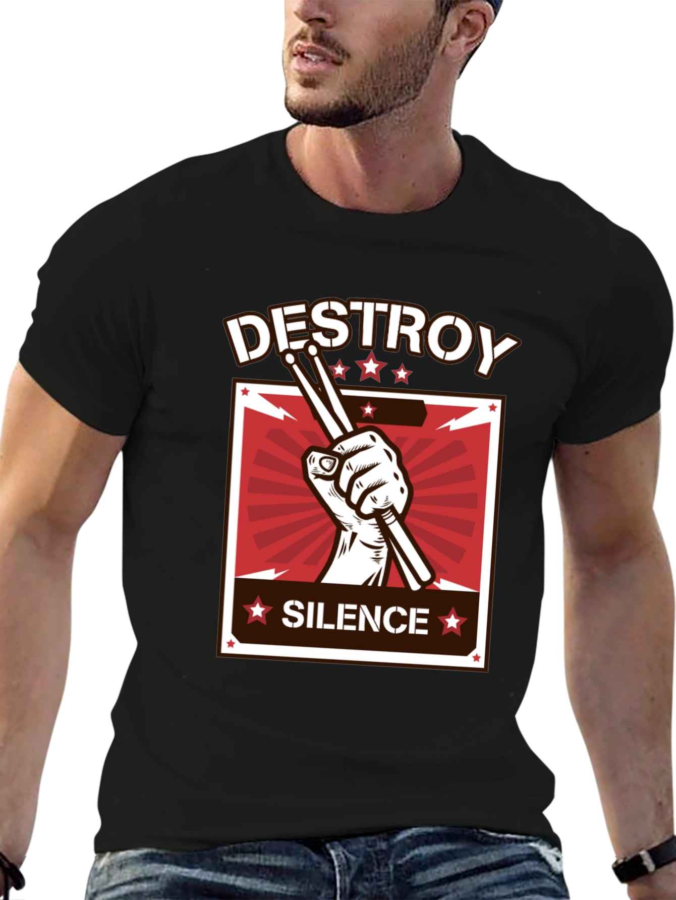 Destroy Silence Drummer T-Shirt