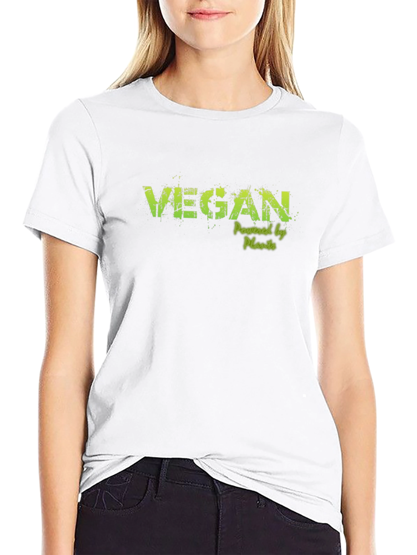 Vegan Powered by Plants Graphic Tee - Black