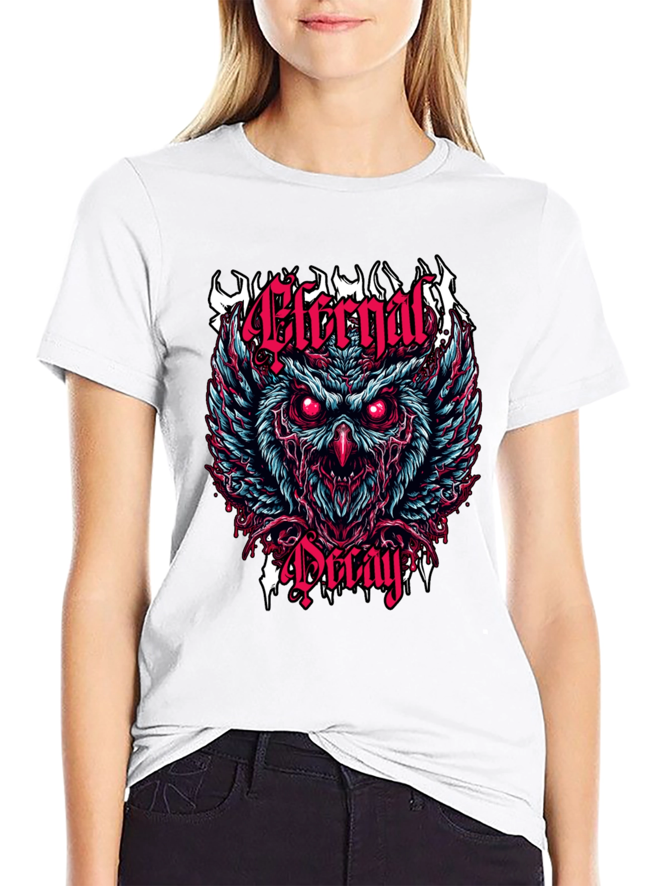 Eternal Decay Owl Graphic T-Shirt