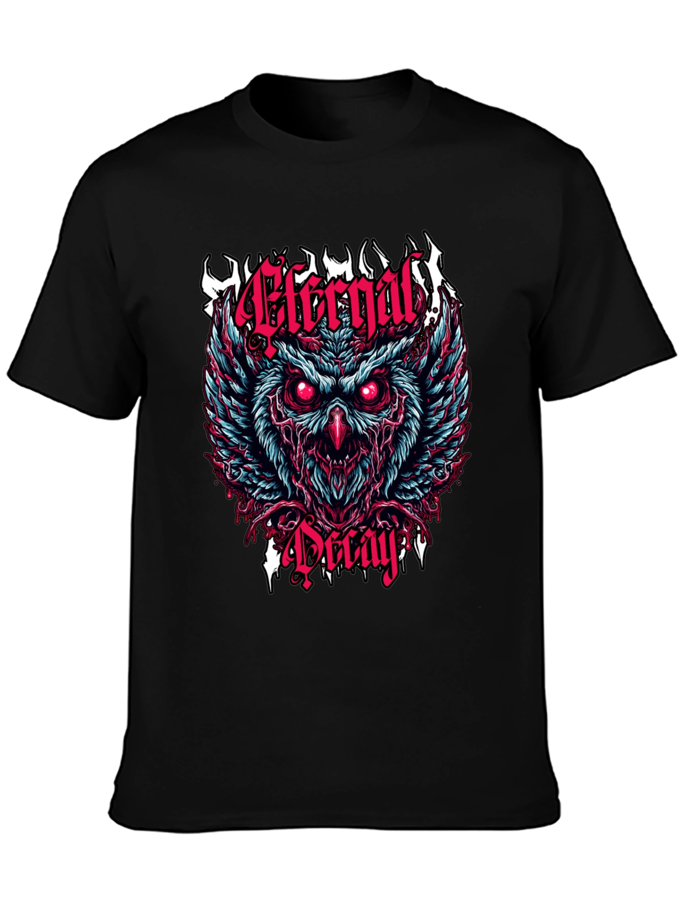 Eternal Decay Owl Graphic T-Shirt