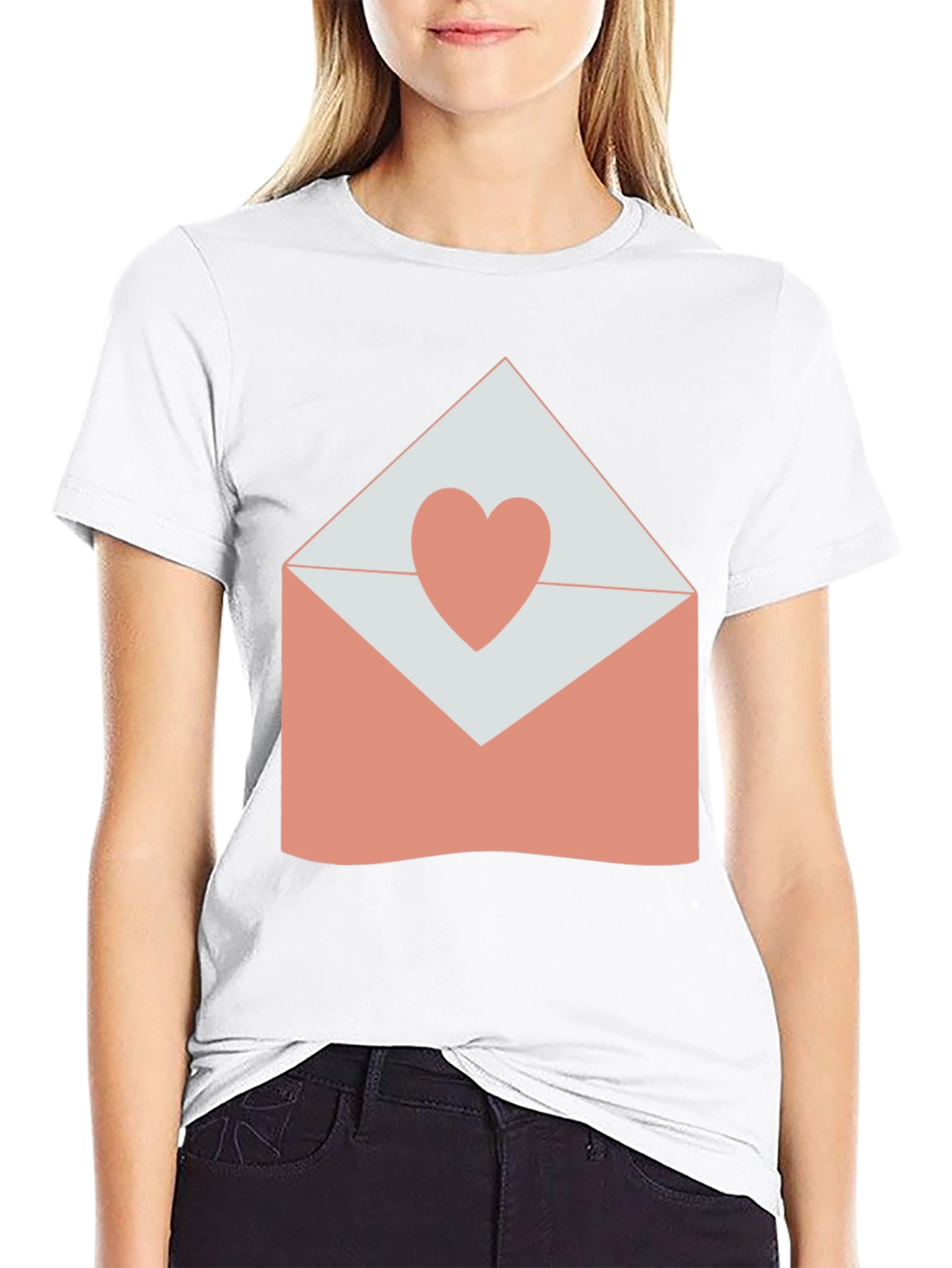 Heart Envelope Graphic T-Shirt - Love Letter Tee