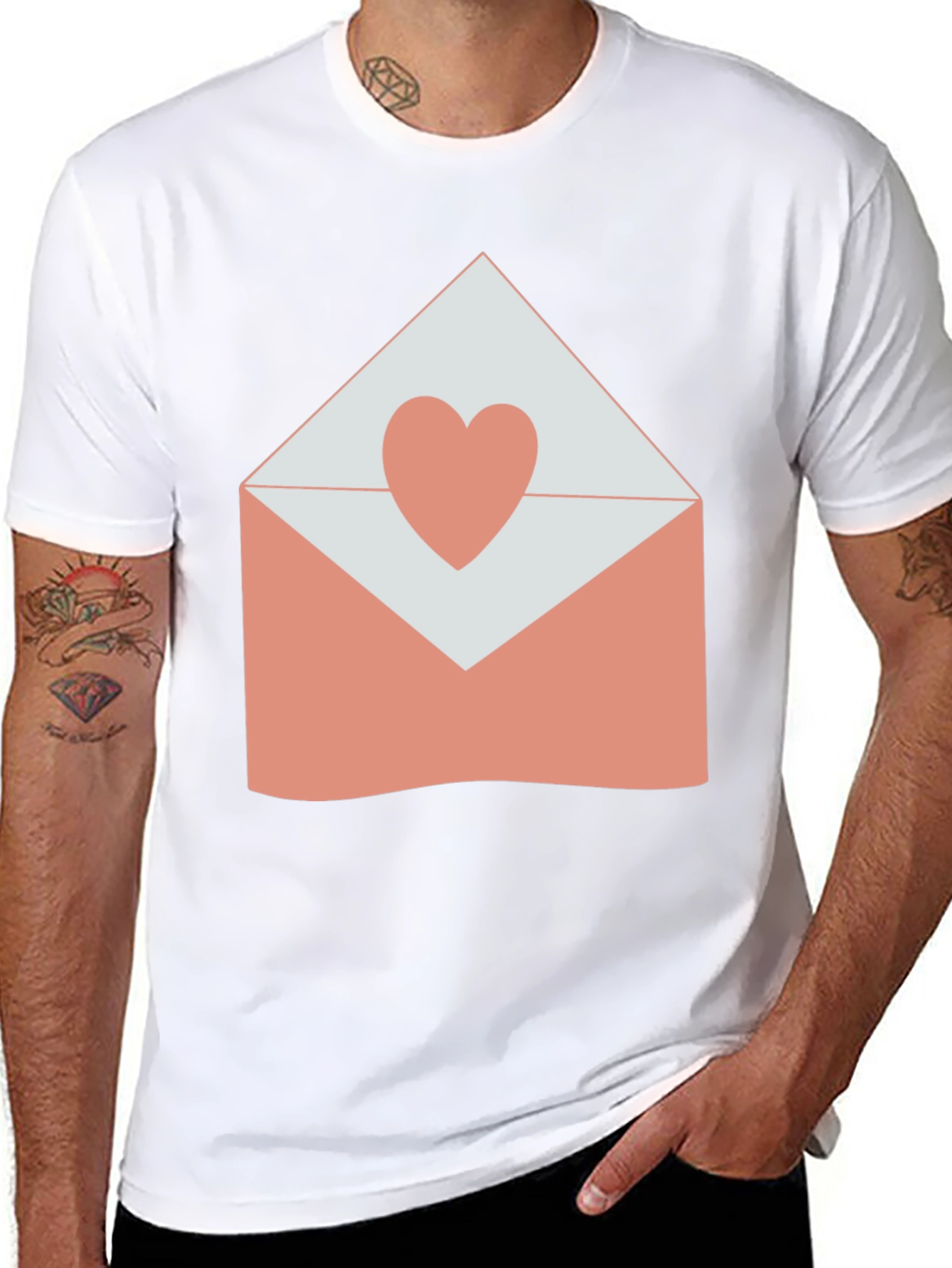 Heart Envelope Graphic T-Shirt - Love Letter Tee