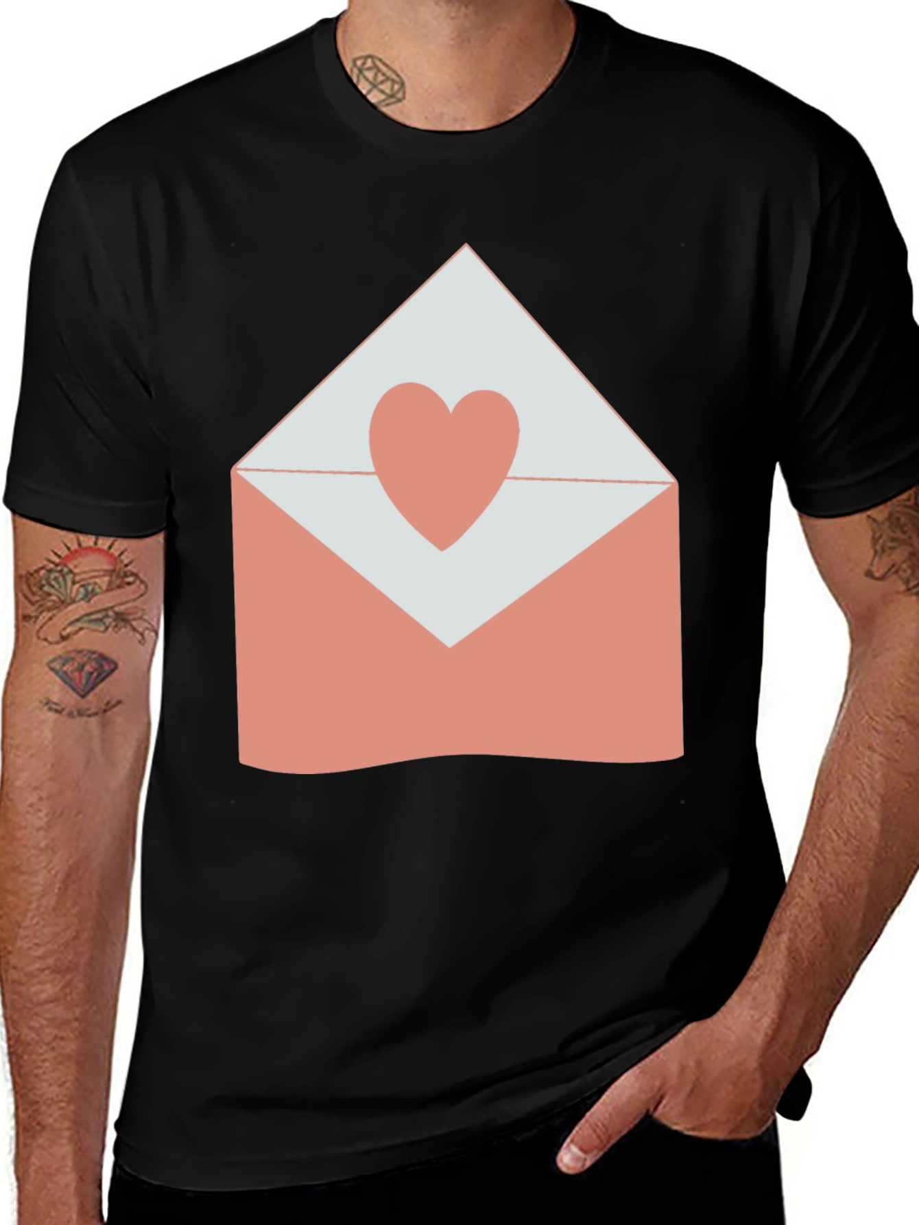 Heart Envelope Graphic T-Shirt - Love Letter Tee
