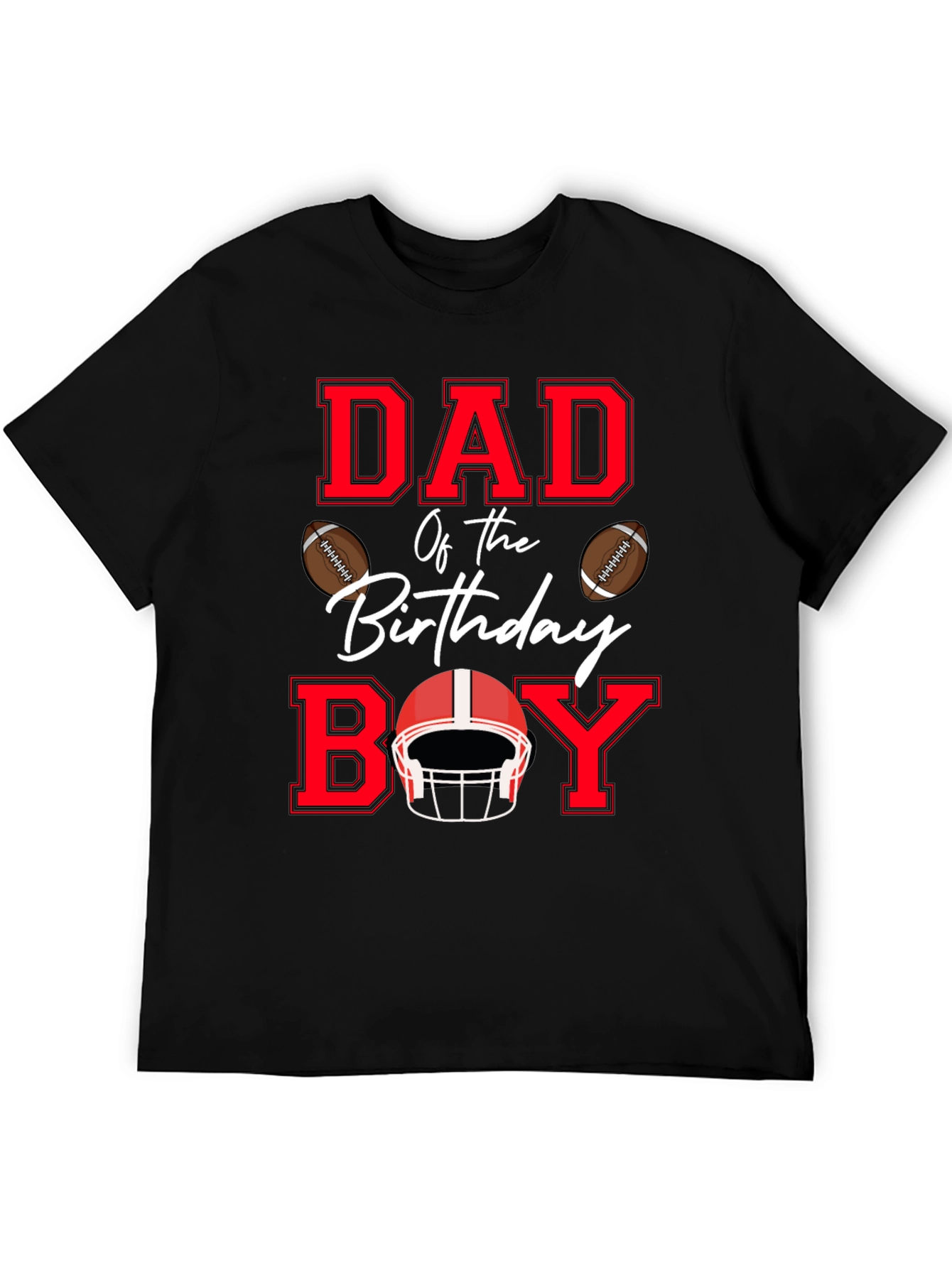 Dad of the Birthday Boy Football T-Shirt