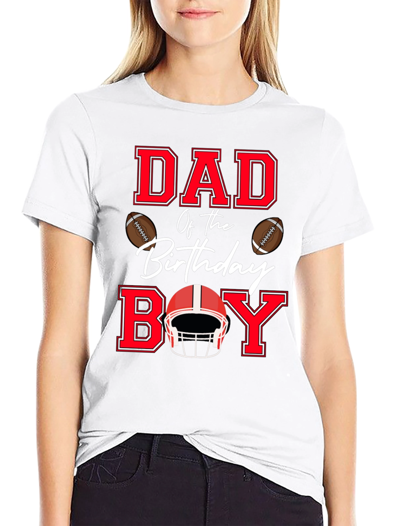 Dad of the Birthday Boy Football T-Shirt