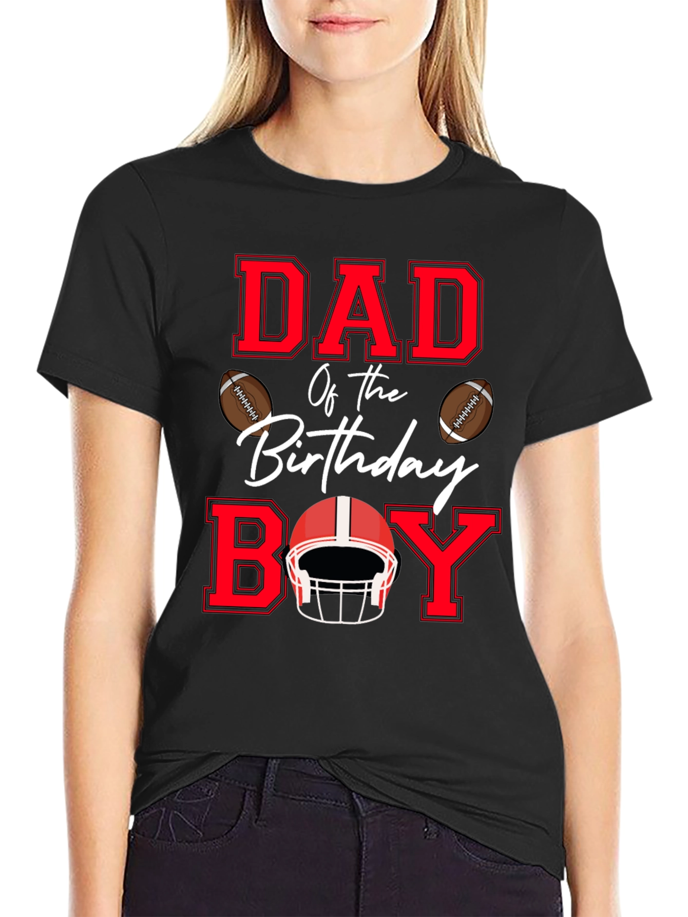 Dad of the Birthday Boy Football T-Shirt