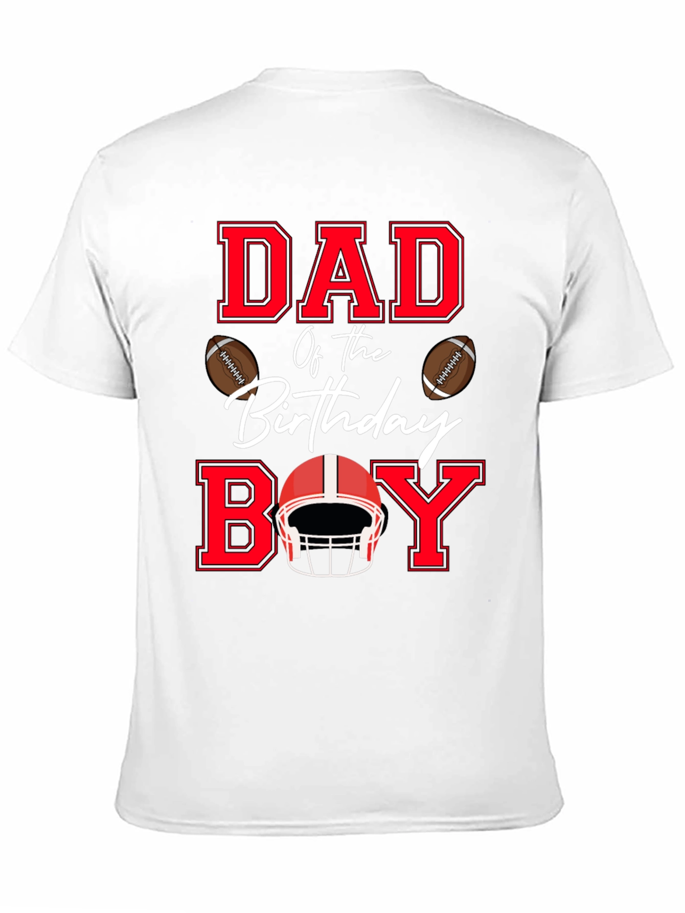 Dad of the Birthday Boy Football T-Shirt