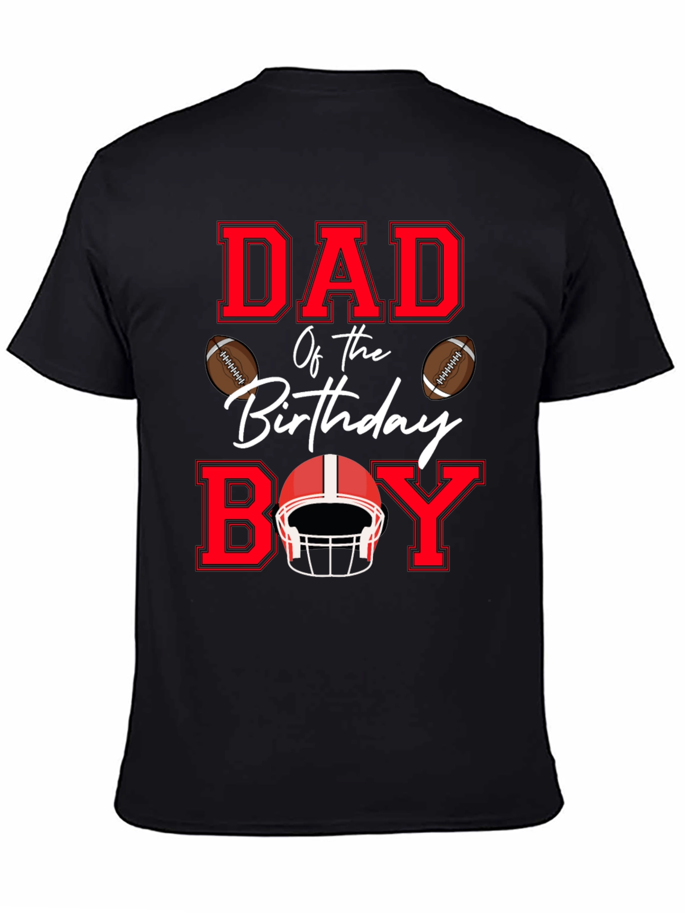 Dad of the Birthday Boy Football T-Shirt