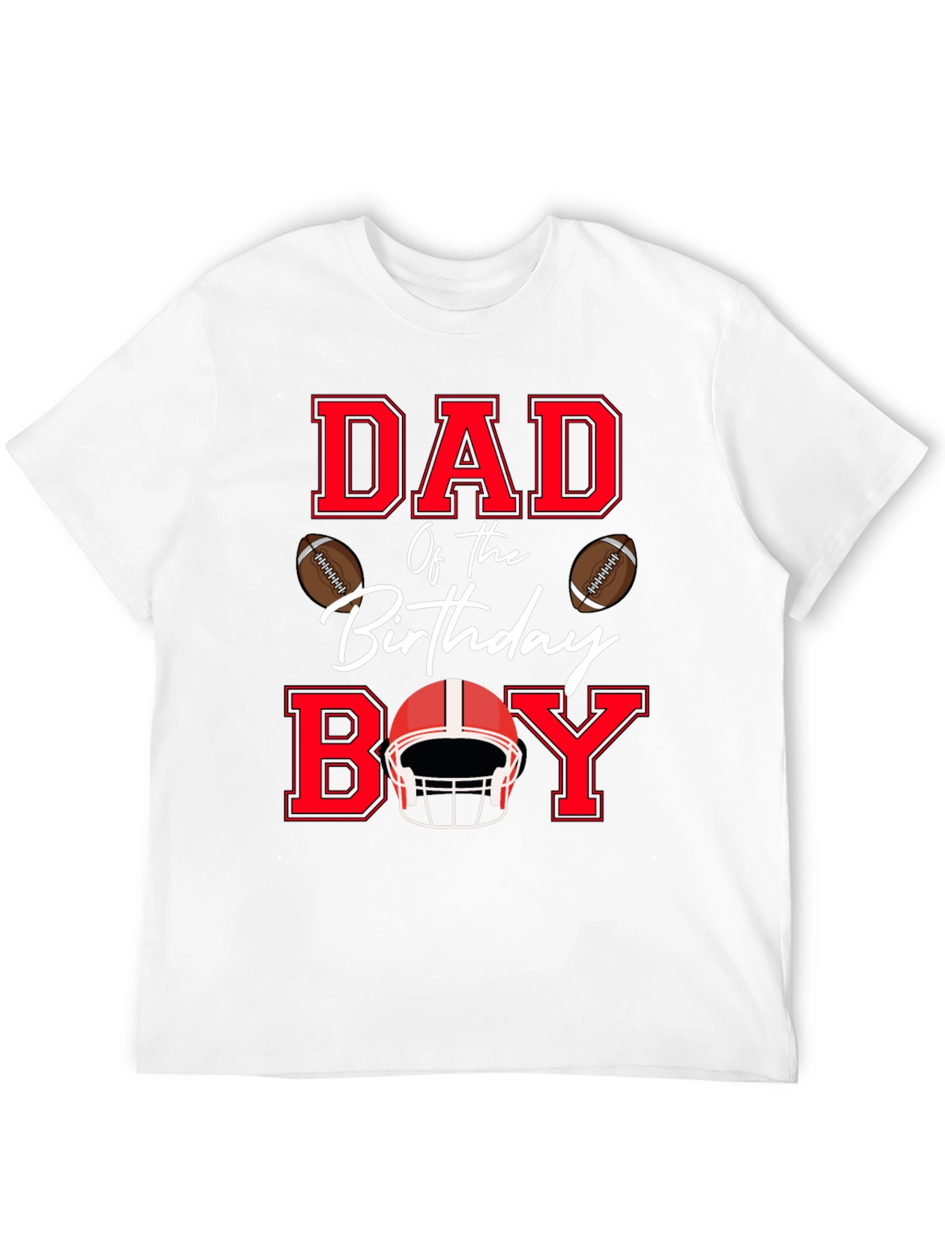 Dad of the Birthday Boy Football T-Shirt