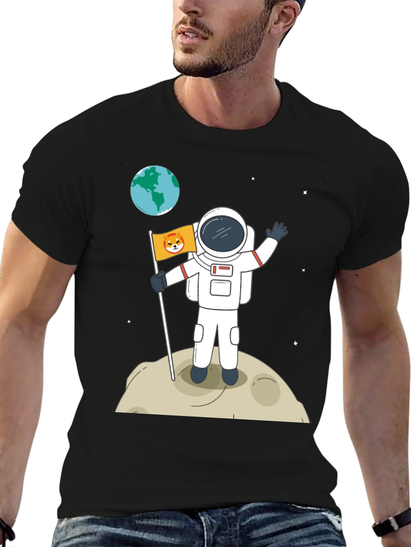 Astronaut Shiba Inu Dog T-Shirt