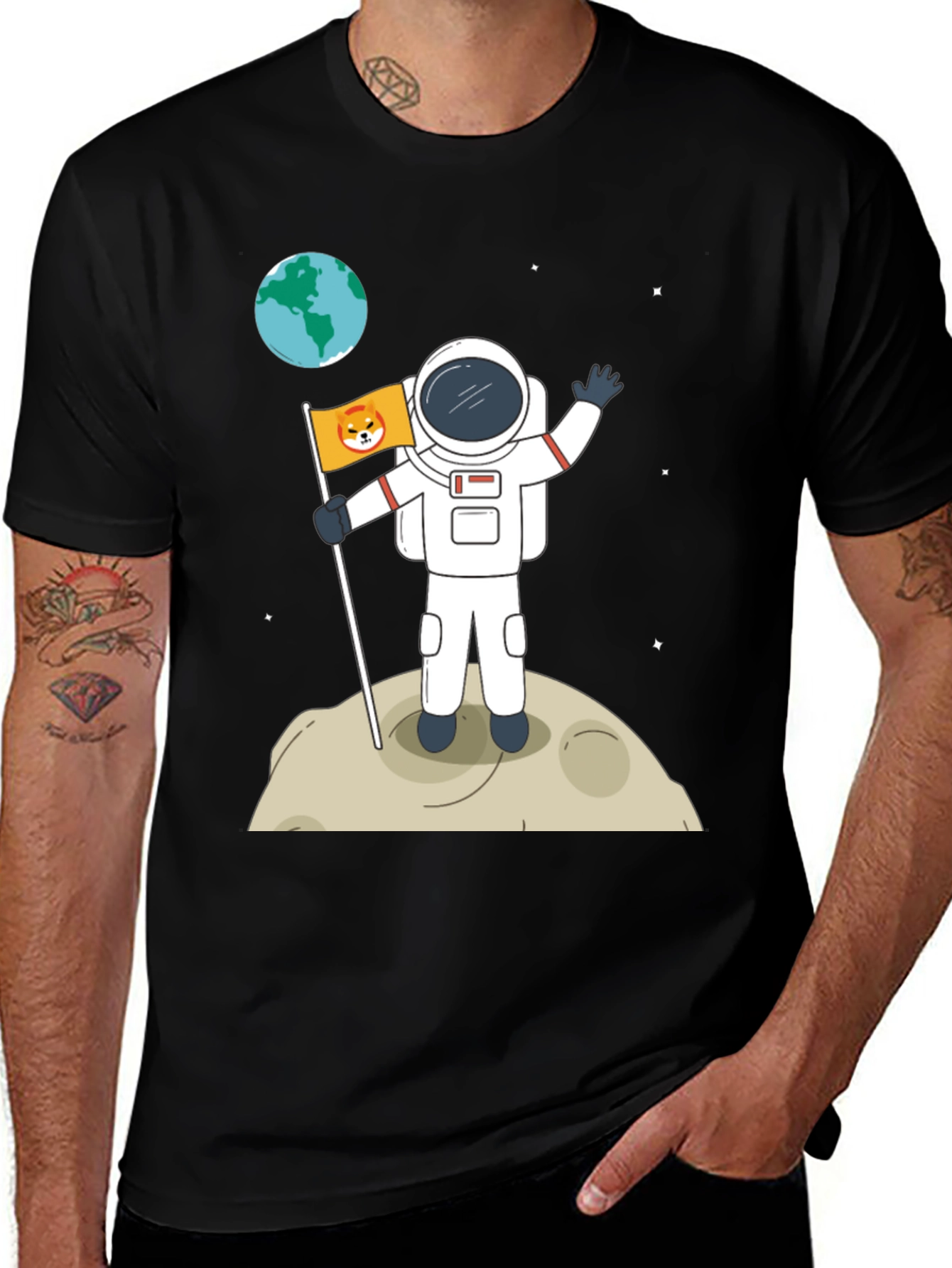 Astronaut Shiba Inu Dog T-Shirt