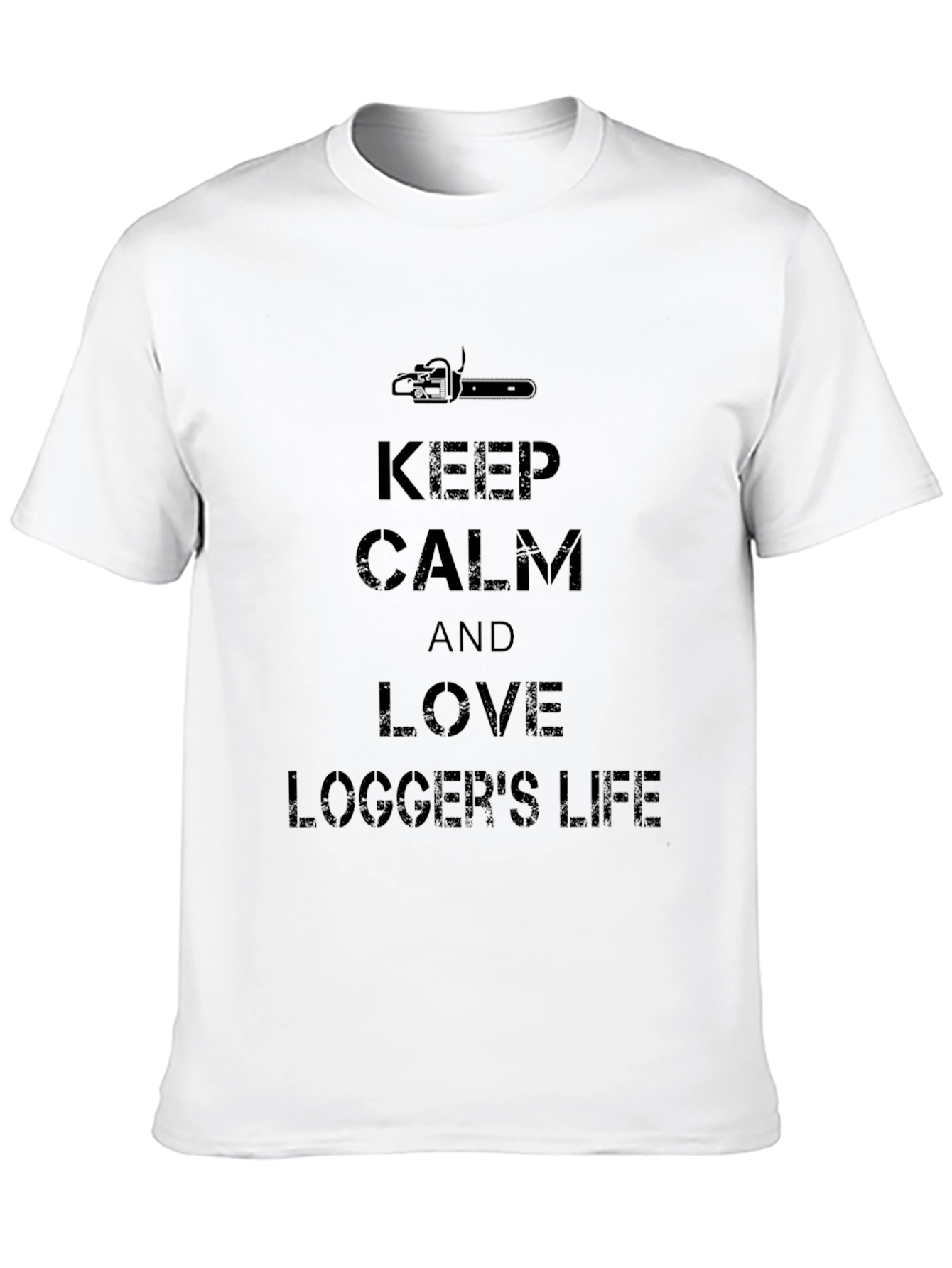 Keep Calm Loggers Life Tee - Black Cotton
