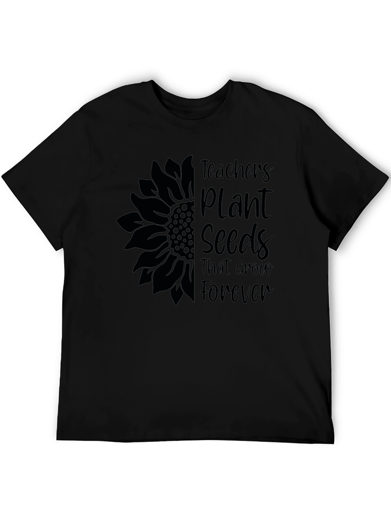 Teachers Plant Seeds Black Graphic Tee