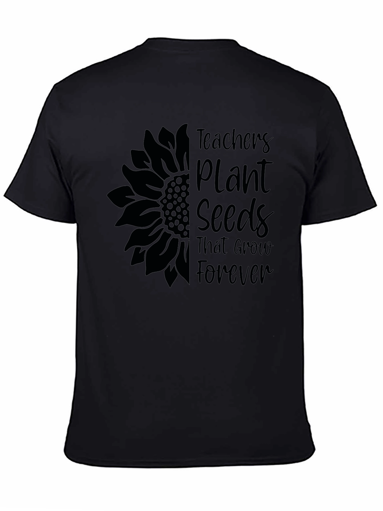 Teachers Plant Seeds Black Graphic Tee