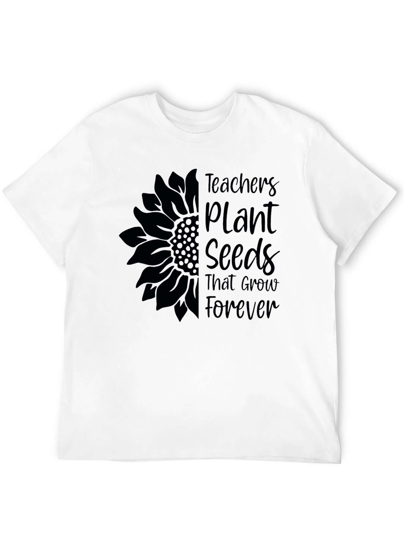 Teachers Plant Seeds Black Graphic Tee