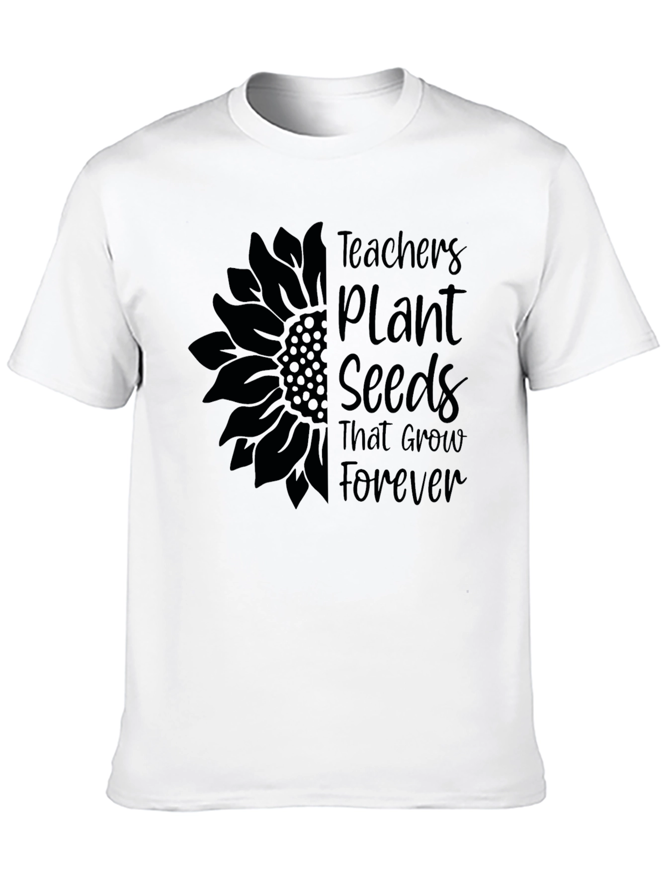 Teachers Plant Seeds Black Graphic Tee