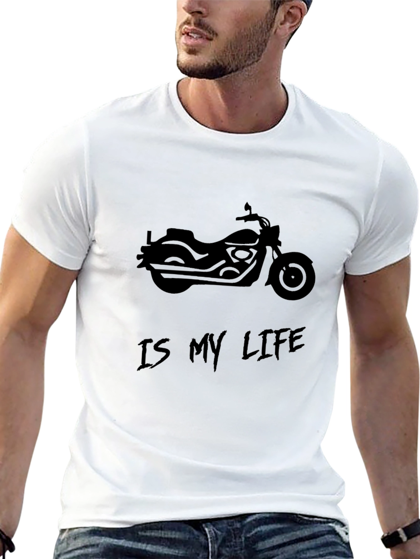 Motorcycle is My Life Mens Black T-Shirt