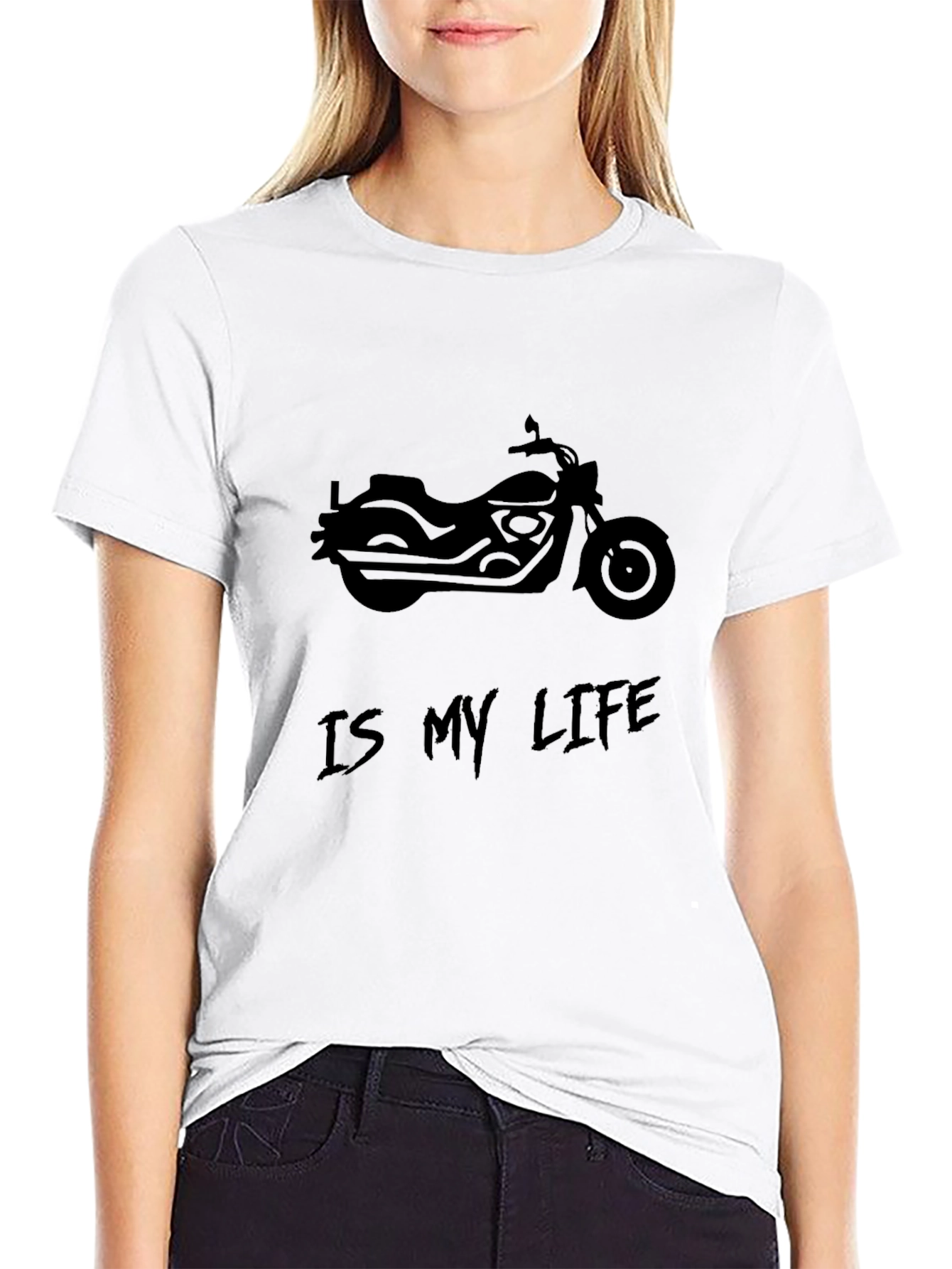 Motorcycle is My Life Mens Black T-Shirt