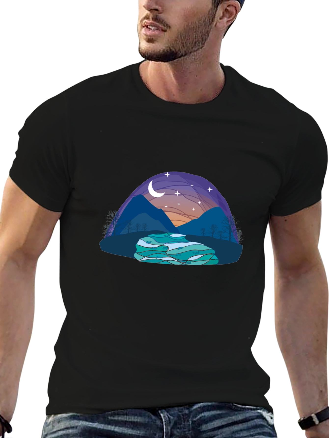 Nature Scene Graphic T-Shirt