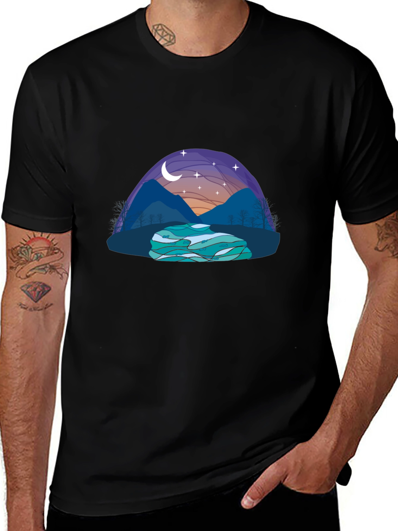 Nature Scene Graphic T-Shirt