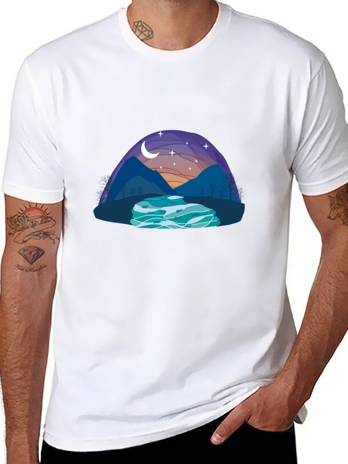 Nature Scene Graphic T-Shirt