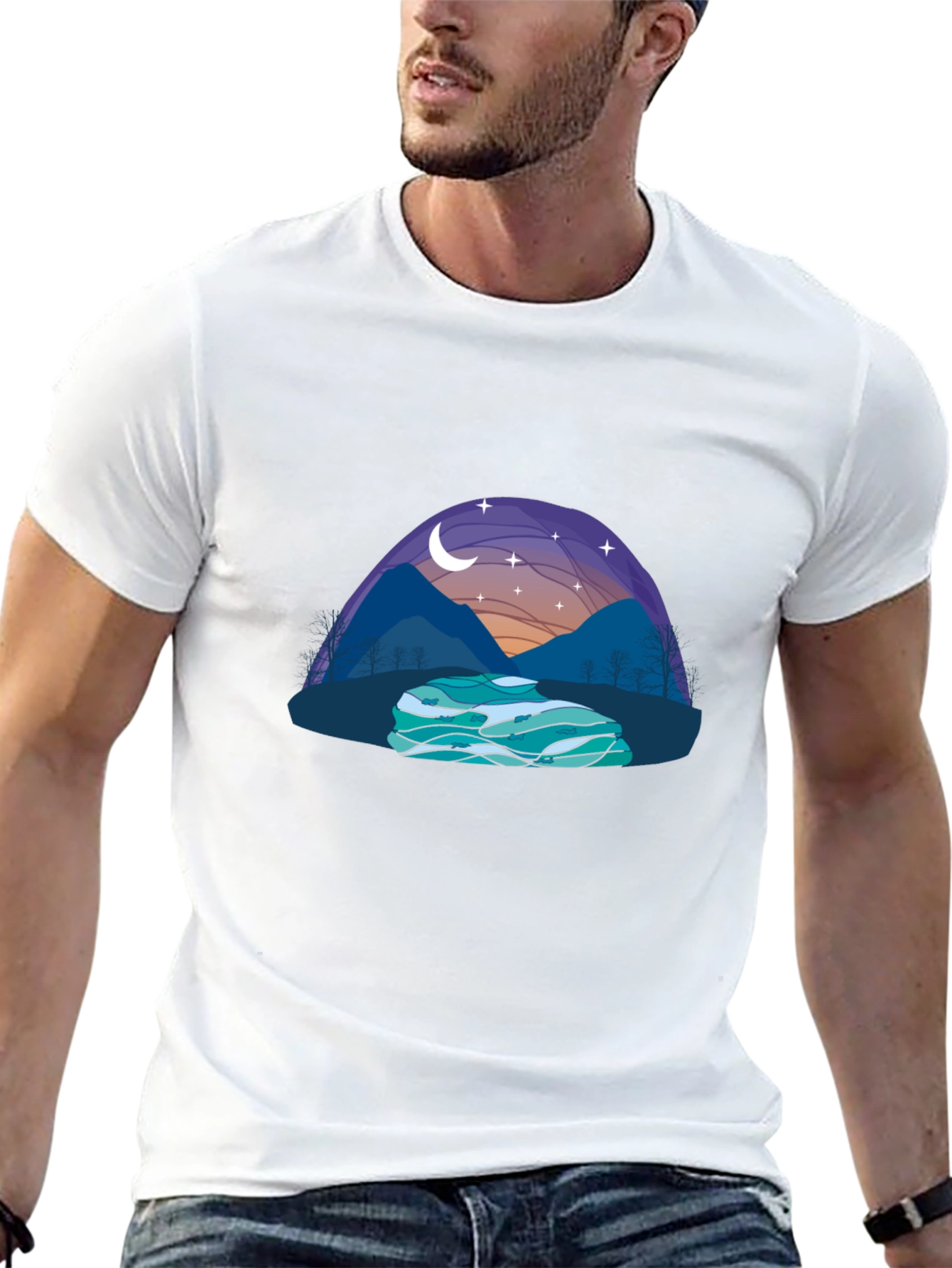 Nature Scene Graphic T-Shirt