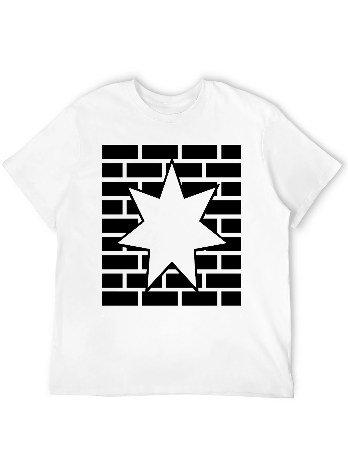 Brick Star Graphic Tee - Modern Black Shirt