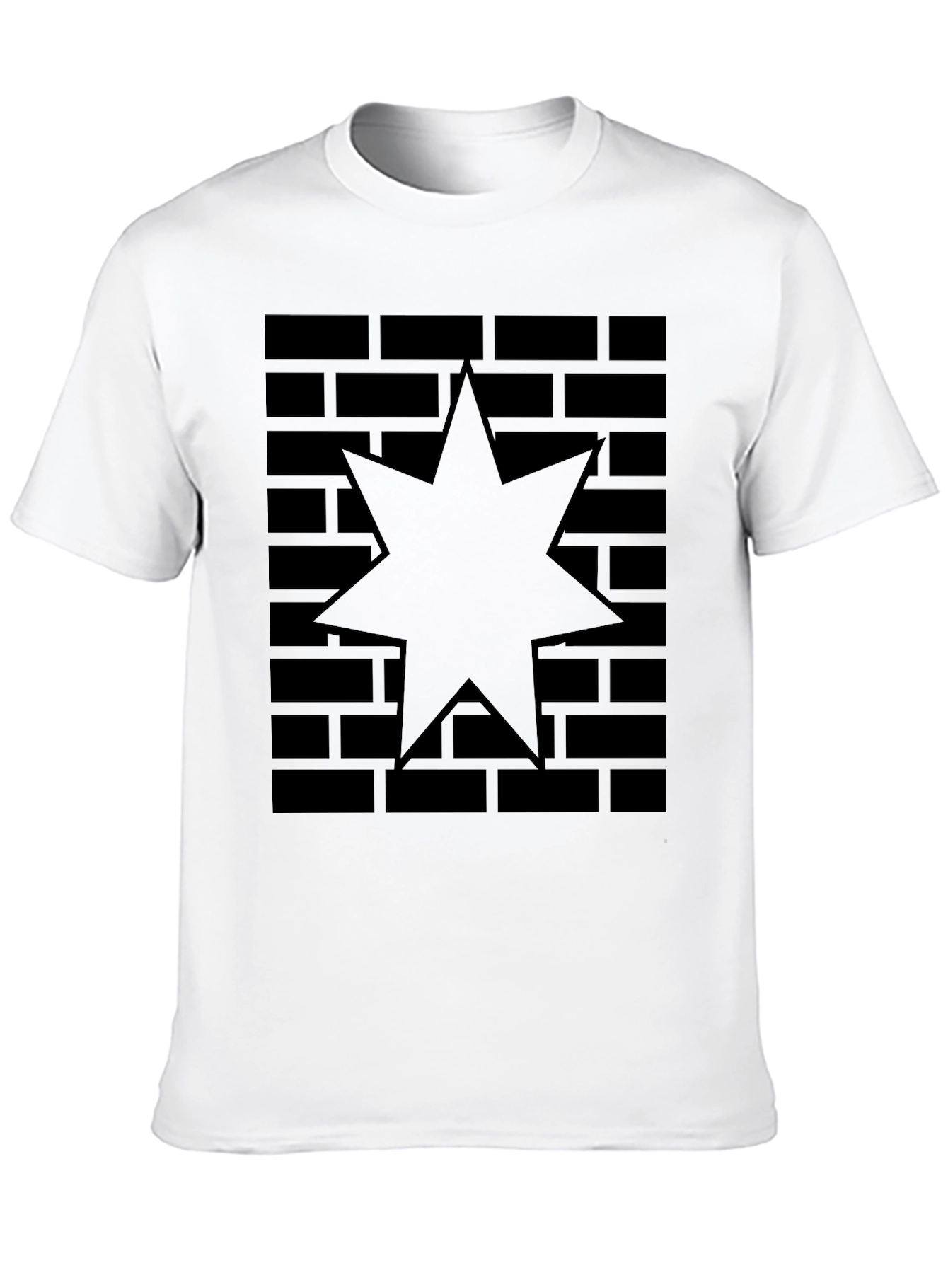 Brick Star Graphic Tee - Modern Black Shirt