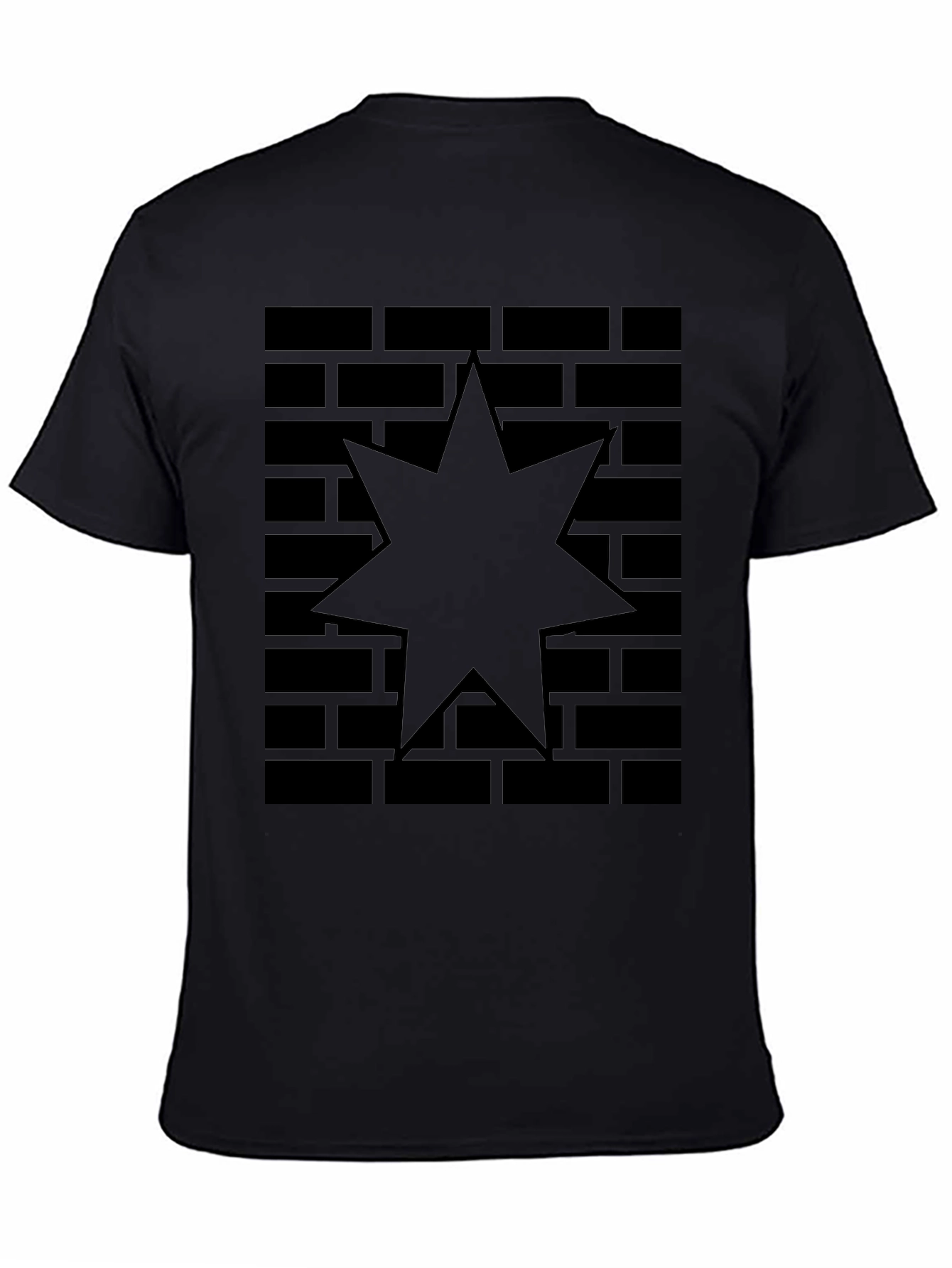 Brick Star Graphic Tee - Modern Black Shirt