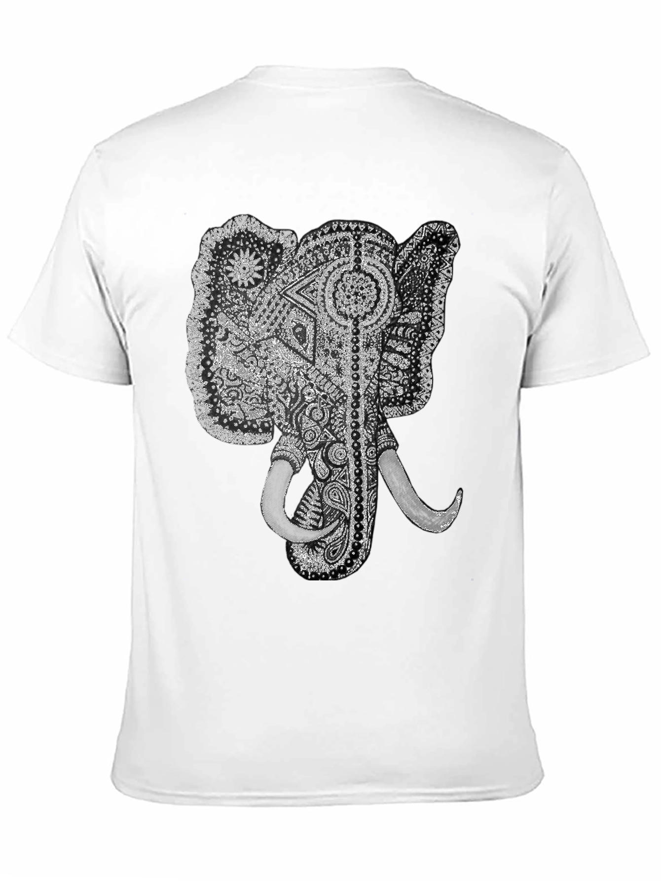 Elephant Graphic Tee - Black Cotton T-Shirt