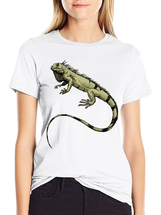 Iguana Graphic T-Shirt - Casual Black Tee for Lizard Lovers