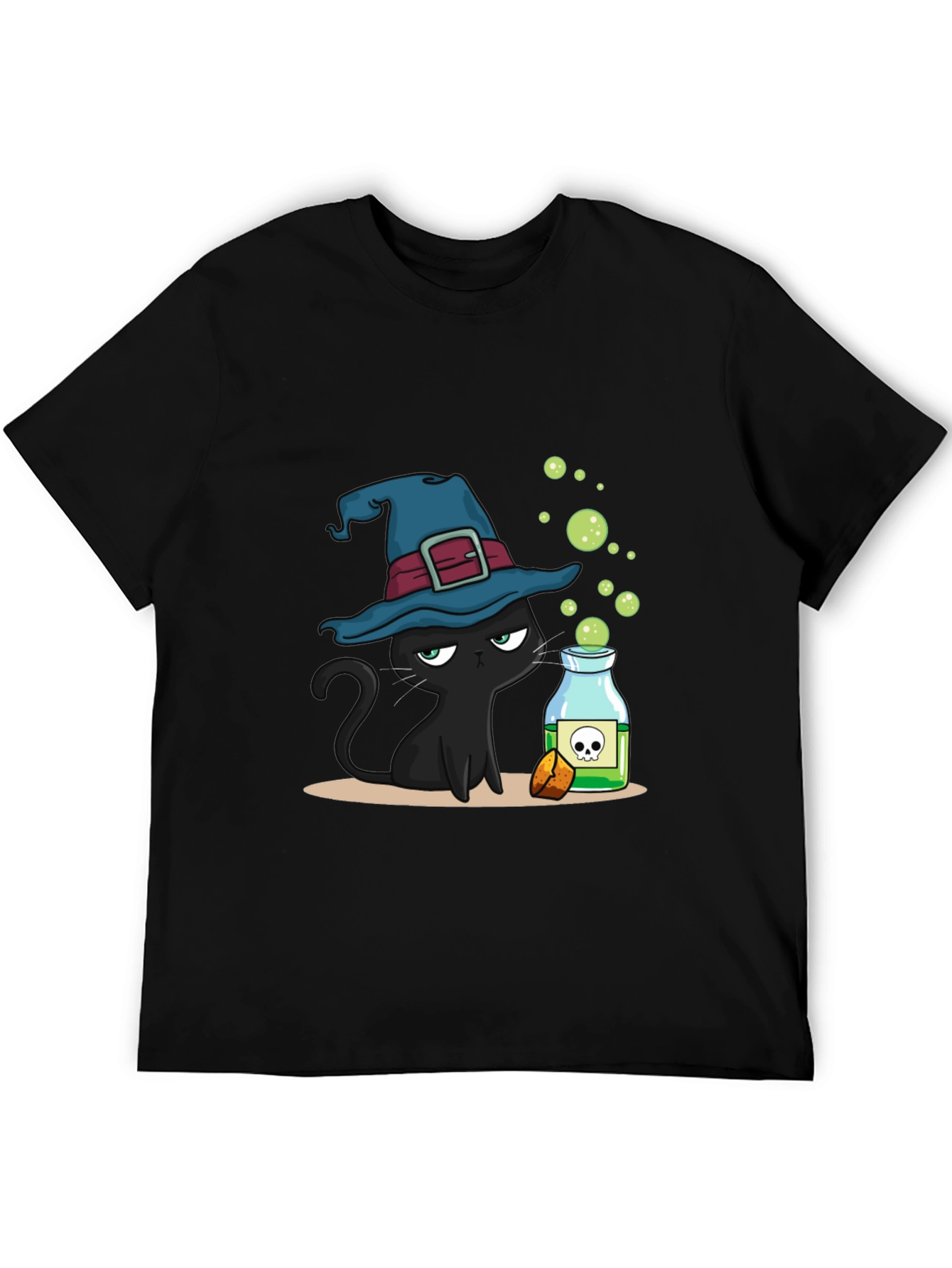 Witch Cat Potion Graphic T-Shirt