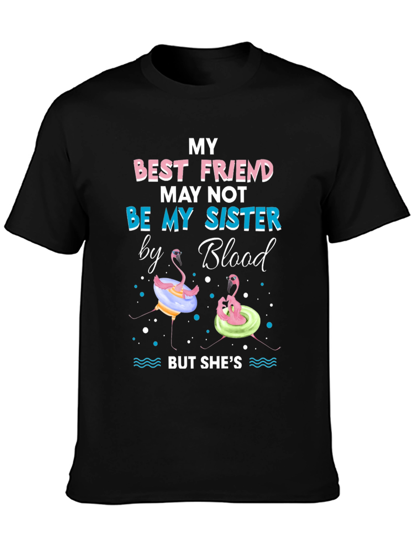 Best Friend Sister Flamingo Graphic Tee
