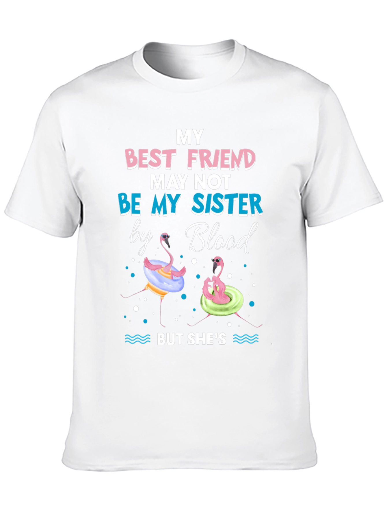 Best Friend Sister Flamingo Graphic Tee