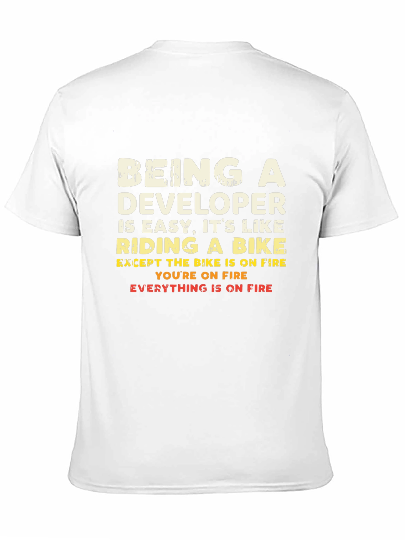 Funny Developer T-Shirt - On Fire Programmer Gift