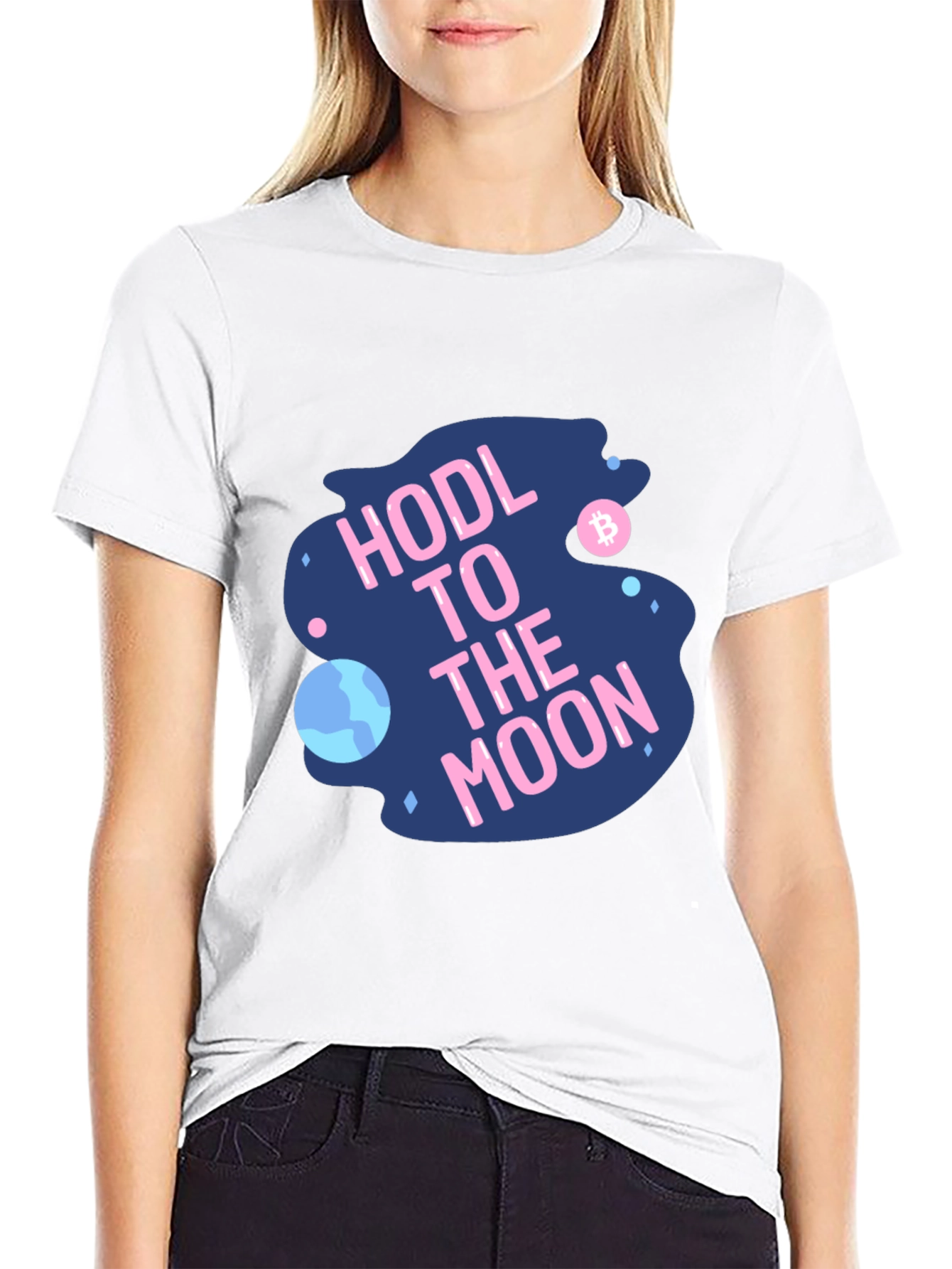 HODL to the Moon Black Graphic Tee