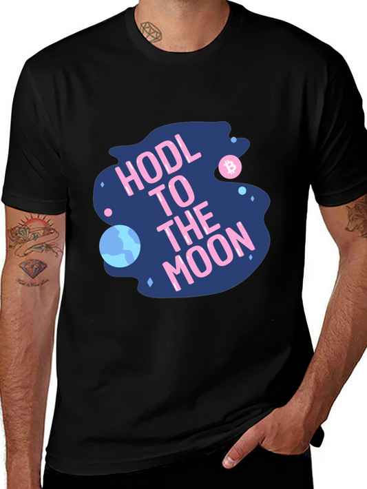HODL to the Moon Black Graphic Tee