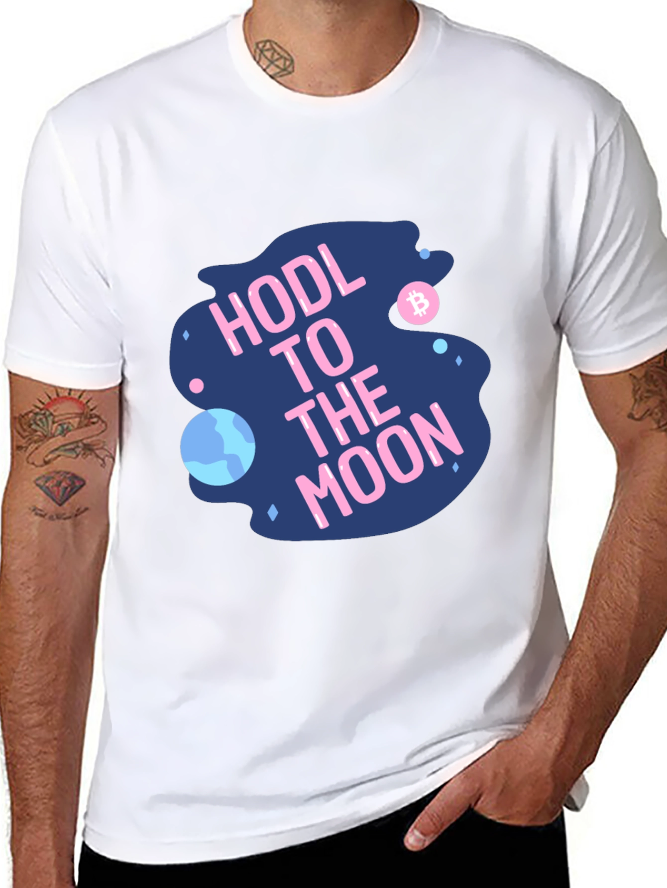 HODL to the Moon Black Graphic Tee