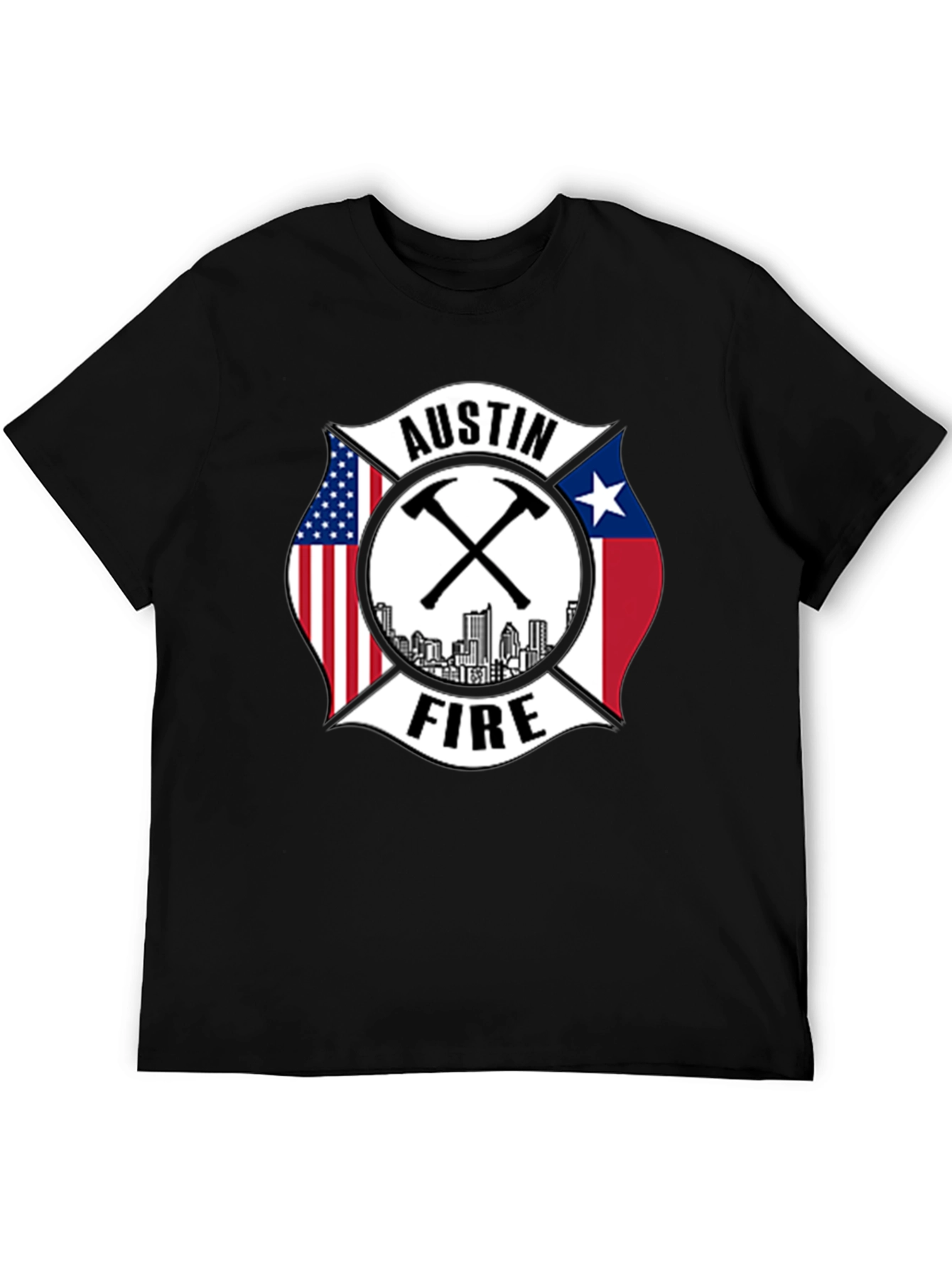 Austin Fire Dept T-Shirt - Patriotic Firefighter Tee