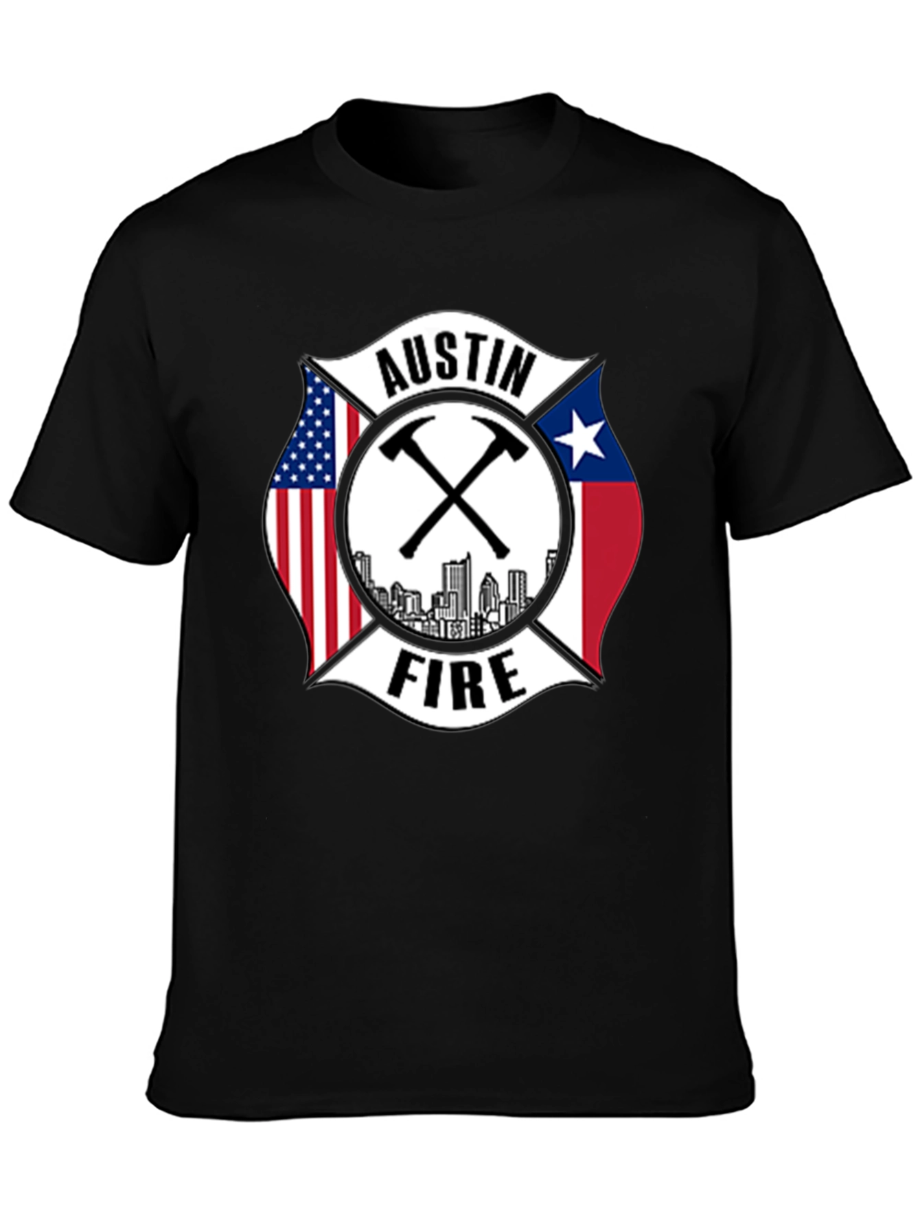 Austin Fire Dept T-Shirt - Patriotic Firefighter Tee