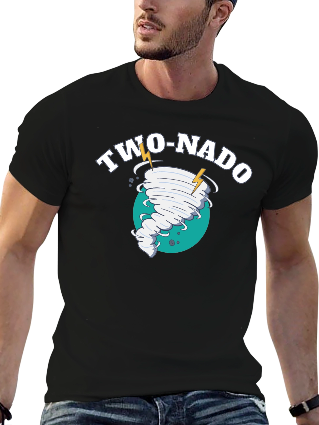 Two-Nado Black Graphic T-Shirt