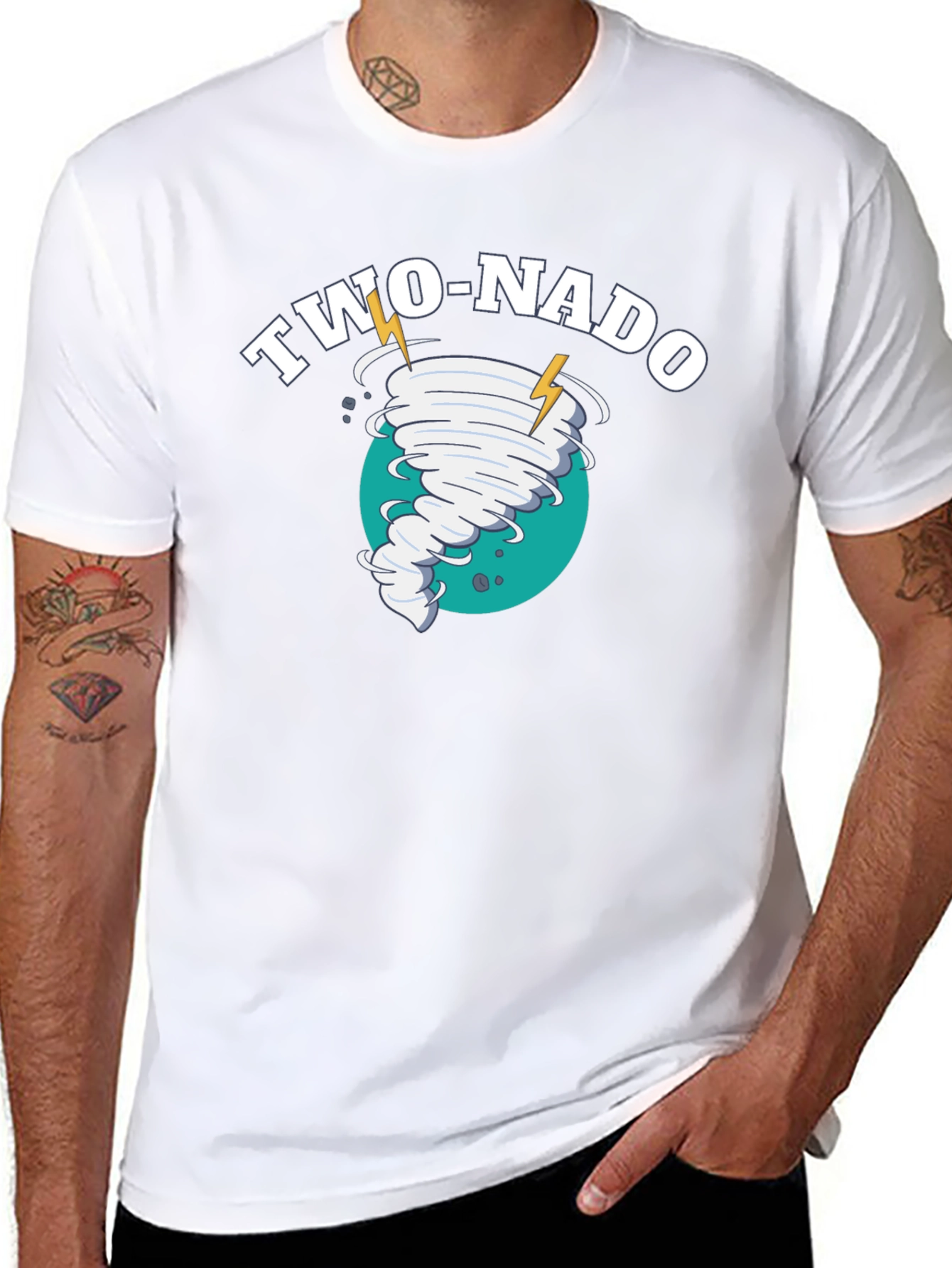 Two-Nado Black Graphic T-Shirt