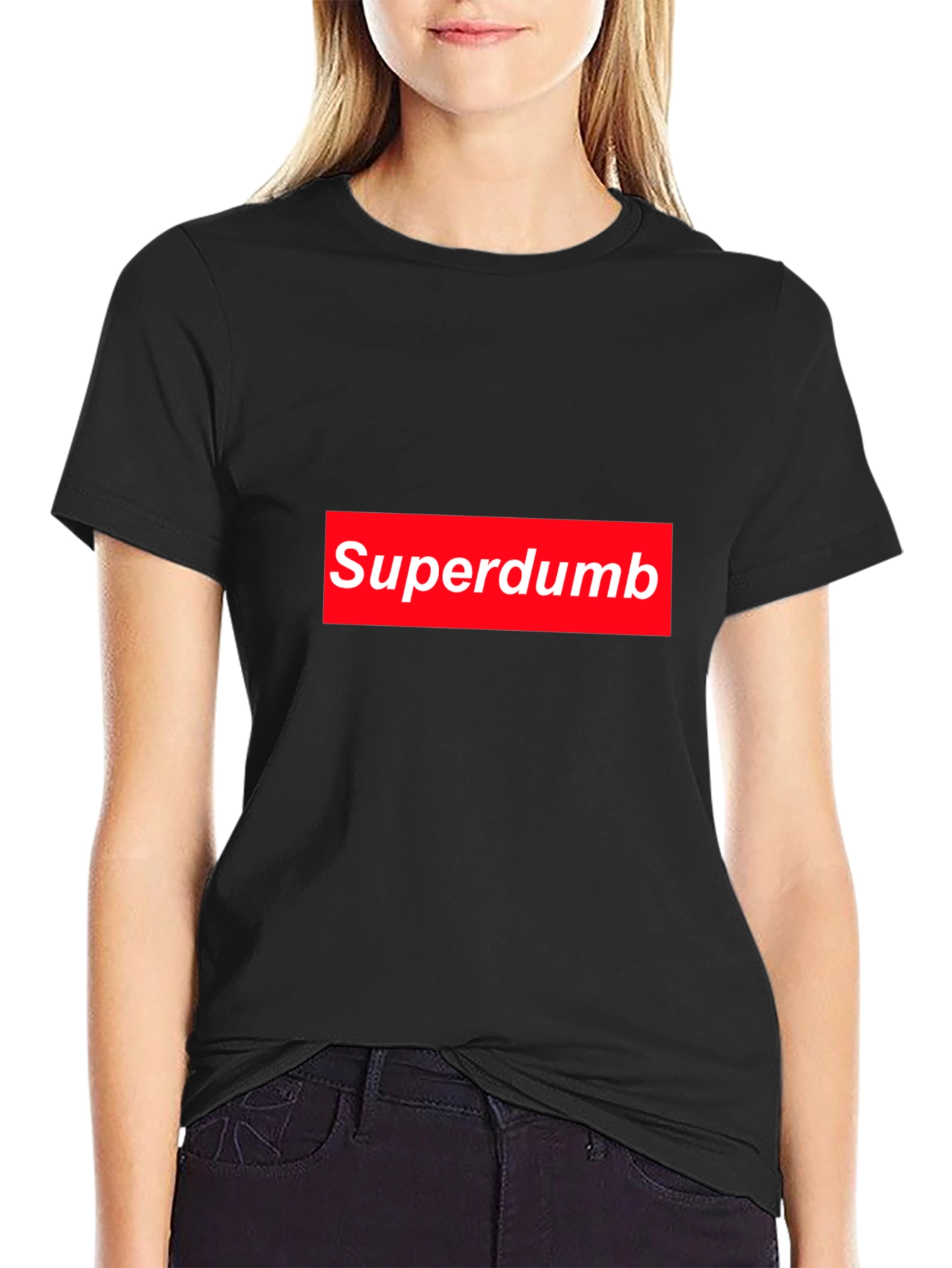 Superdumb Box Logo T-Shirt - Black Graphic Tee